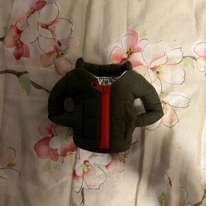 Puffin Beverage Jacket Koozie Cooler Coat Drink Holder Insulated Zip